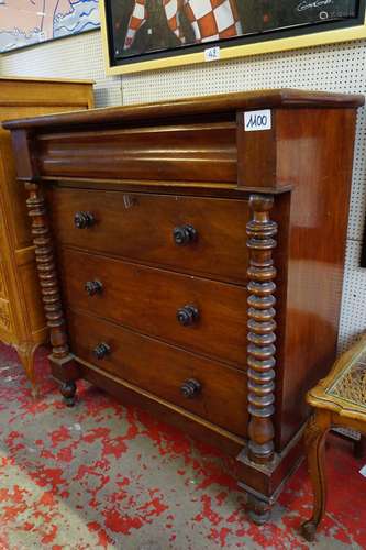 Commode anglaise - Ca.1900 - Acajou - Avec 3 tiroirs