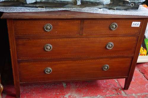 Commode anglaise - ca.1900 - Acajou - Avec 4 tiroirs