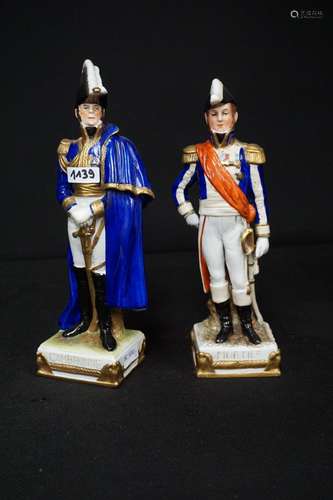 2 Statues en porcelaine - Signé SCHEIBE ALSBACH - "Offi...