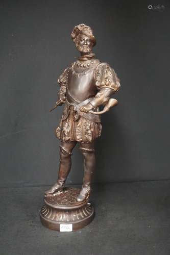 Sculpture en bronze - A VALTON - H : 68 cm