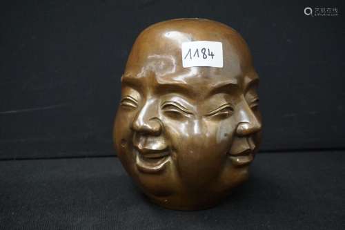 Tête de Bouddha en bronze - Avec 4 expressions faciales - Si...