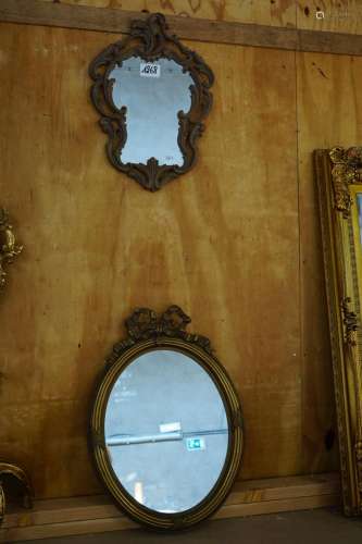 2 miroirs - H : 58 et 64 cm