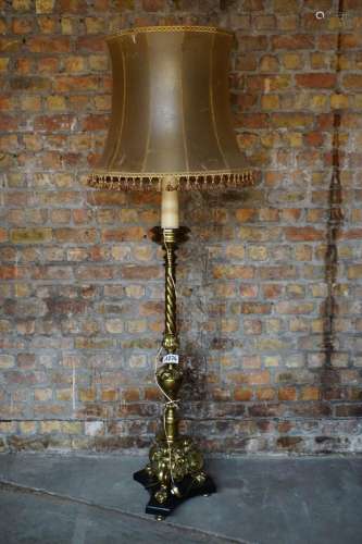 Magnifique lampadaire en bronze - Constitué d'un chandel...