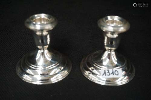 2 chandeliers en argent - STERLING - H : 8 cm