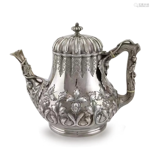 A TIFFANY SILVER TEAPOT