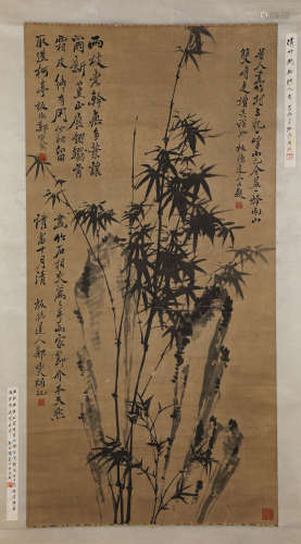 Zheng Banqiao bamboo vertical axis