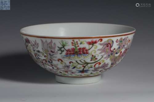 Nineteenth century famille rose bowl