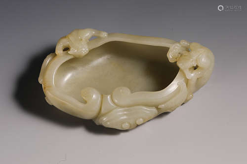 Nineteenth-century Hetian jade study room ornaments