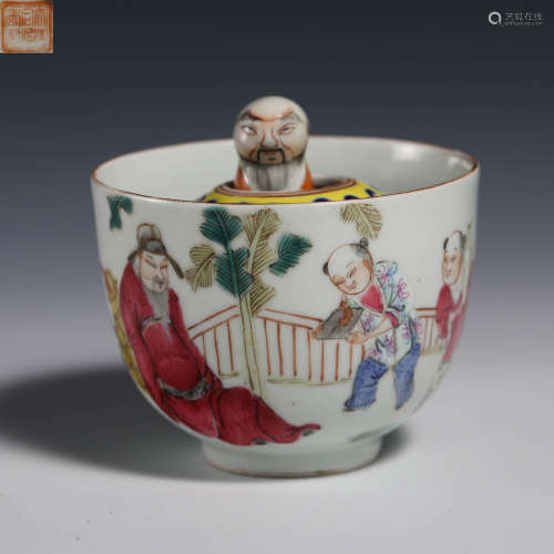 Nineteenth century pastel fair cup