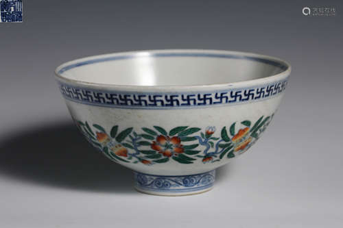 Chinese nineteenth century blue and white porcelain bowl