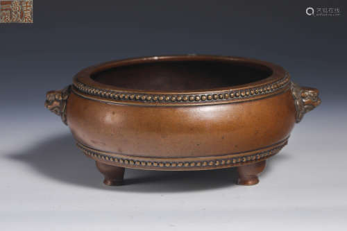 Nineteenth century copper incense burner