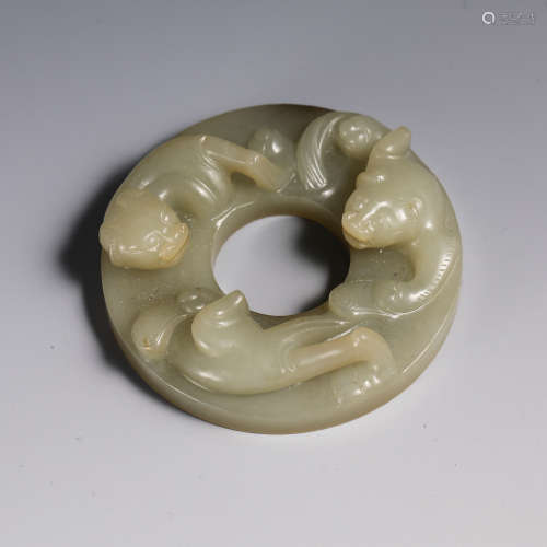 Eighteenth-century Chinese jade bi