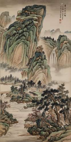 Wu Yixiang landscape vertical axis