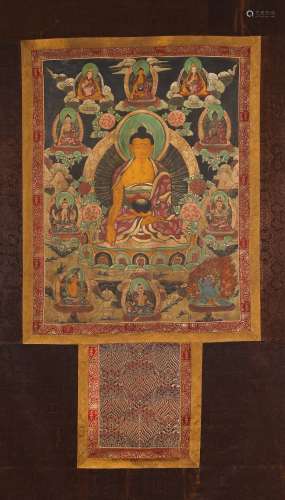 Eighteenth-century Tibetan tradition of Shakyamuni Thangka