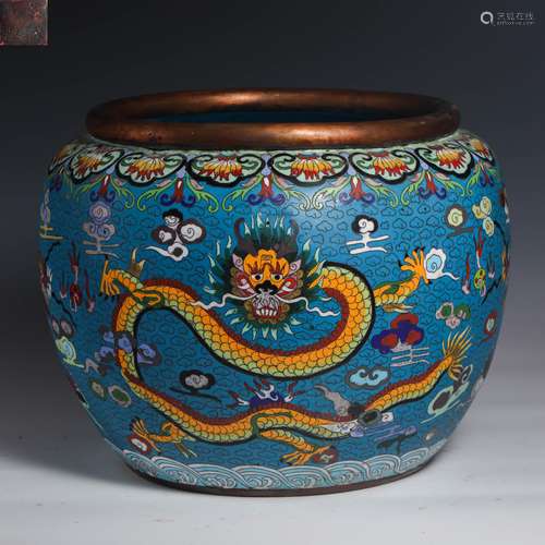 Nineteenth century cloisonné cylinder