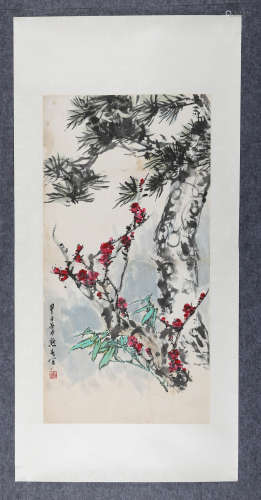 1984年作 金默如(1938-2019)　三清图 设色纸本  镜心