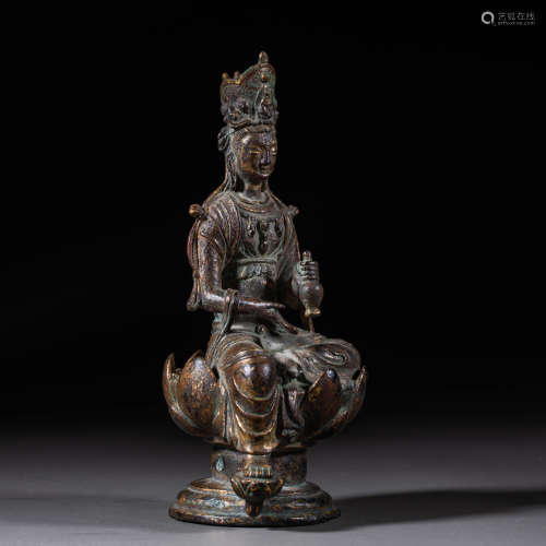 Khitan gilded bronze Buddha statue
