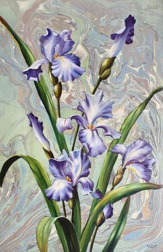 RENE MALLET (1891-1960) Bouquet d'Iris