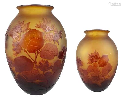 EMILE GALLE (1846-1904) Important vase ovoïde