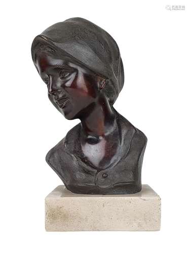 GIOVANNI DE MARTINO (1870-1935) Buste de jeune femme