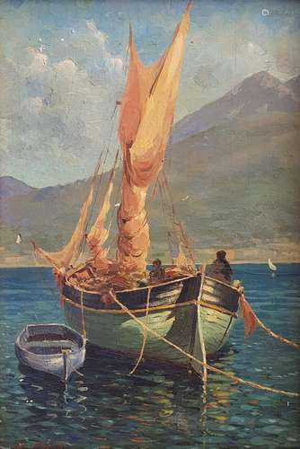 BERNARD ANTOINE RIGHETTI ( 1882-1965) Voilier en mer