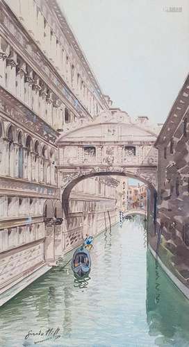 ANTONIO GUIDOTTI (1881-1958) Pont des Soupirs, Venise