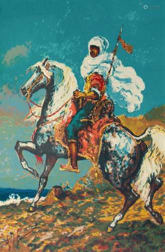 GIOVAN FRANCESCO GONZAGA (1921-2007) Le cavalier arabe