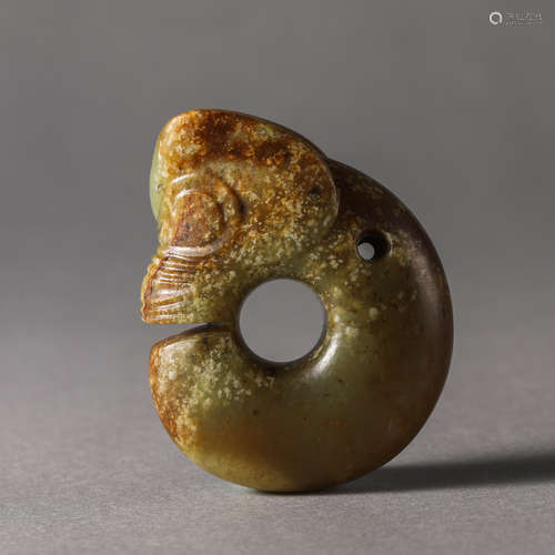 China Hongshan Period Jade Pig Dragon