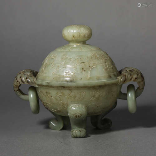 China Han Dynasty jade incense burner