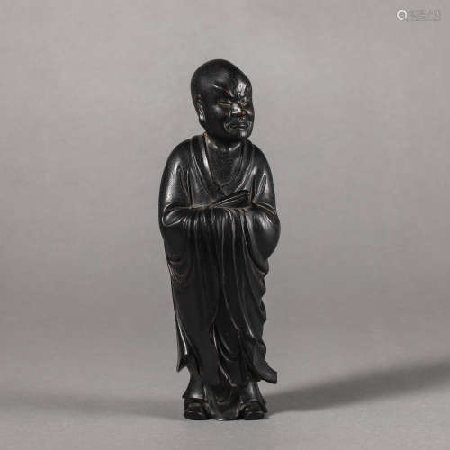 China Qing Dynasty Rosewood Arhat Statue