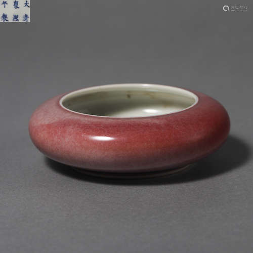 China Qing Dynasty Alum red pen wash