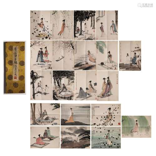 China Qing Dynasty Famous album page