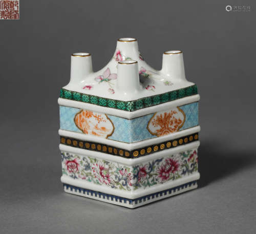China Qing Dynasty pastel ornament