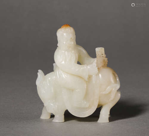 China Qing Dynasty Zhang Guolao carved with Hetian jade