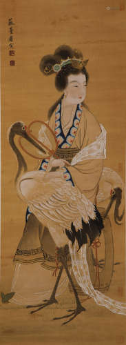 China Qing Dynasty Imitation of Tang Yin's paintings
