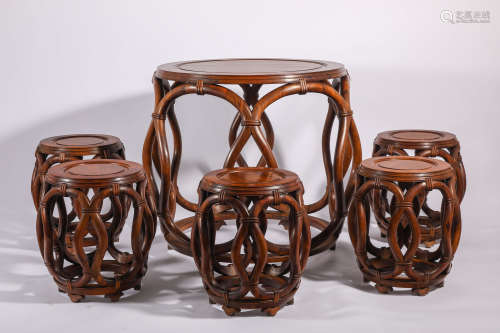 China Qing Dynasty A set of mahogany furniture