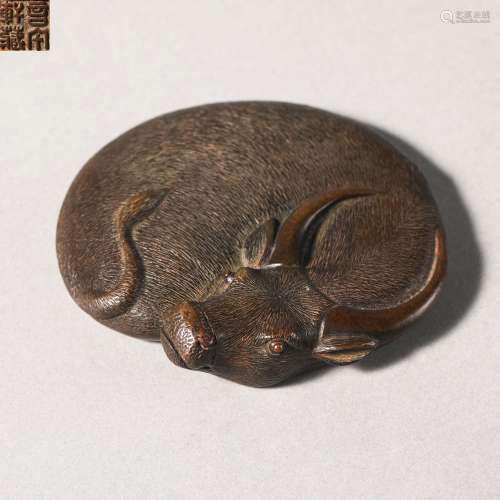 China Ming Dynasty Copper bull ornament