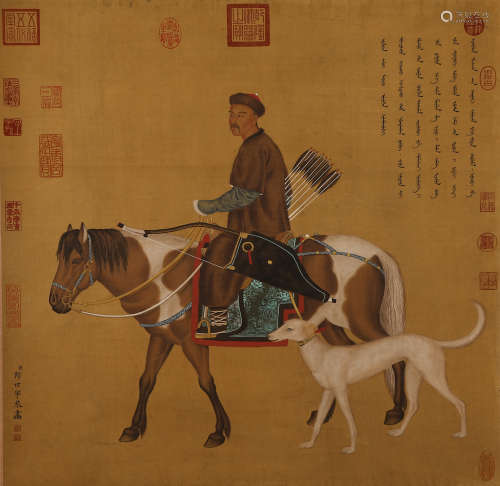 China Qing Dynasty Lang Shining's paintings