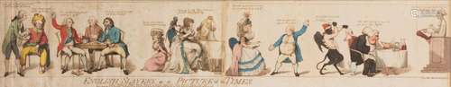 English slavery, caricaturesPaire de gravures anglaisesEncad...