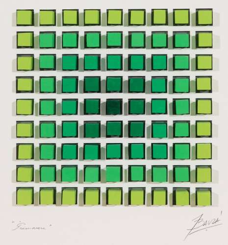 JULIO BAUZA (Uruguay, 1936). “Chromatic geometrics, Spring”....