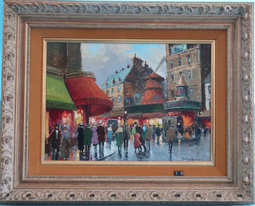 ANTOINE BLANCHARD "MOULIN ROUGE PARIS" ORIGINAL OI...