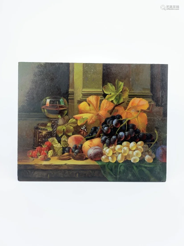 Oil painting Still lifes of Fruit and Wine