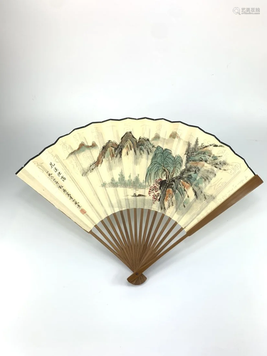 Guan SongFang (1901-1982) Chinese Fan ink on paper