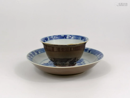 Chinese blue white ceramic tea set