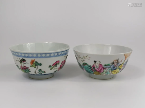 A Chinese Famille Rose bowls