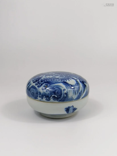 Chinese blue white porcelain box