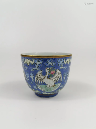 A Chinese famille rose porcelain cup