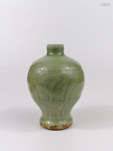 A Chinese Longquan Celadon Meiping Vase