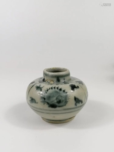 A Chinese blue and white waterpot