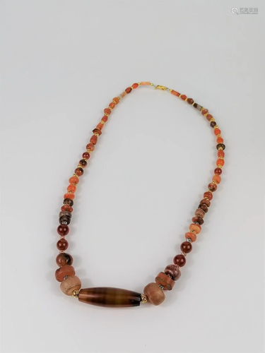 Western Asian carnelian necklace